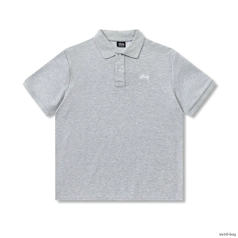 Stussy basic grey Polo shirt