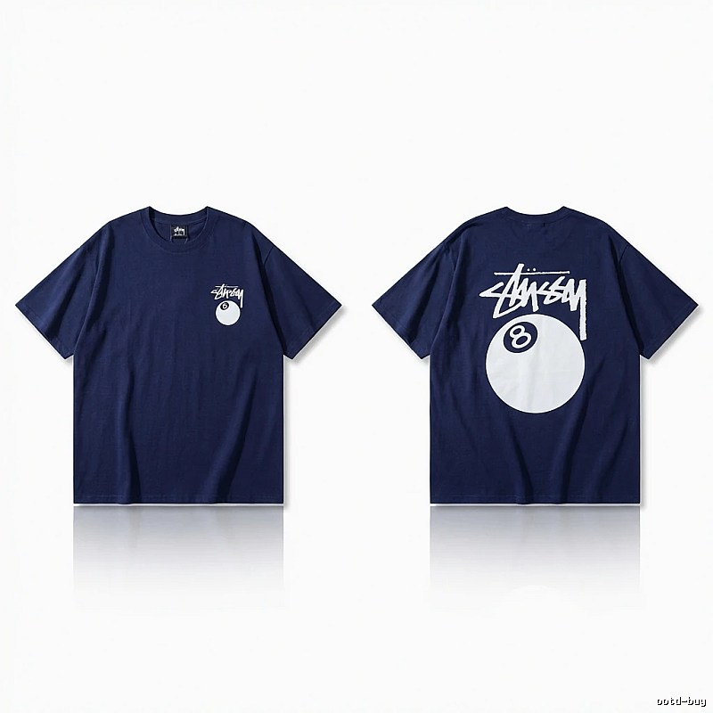 Stussy Billiards Element Minimalist Style T-shirt