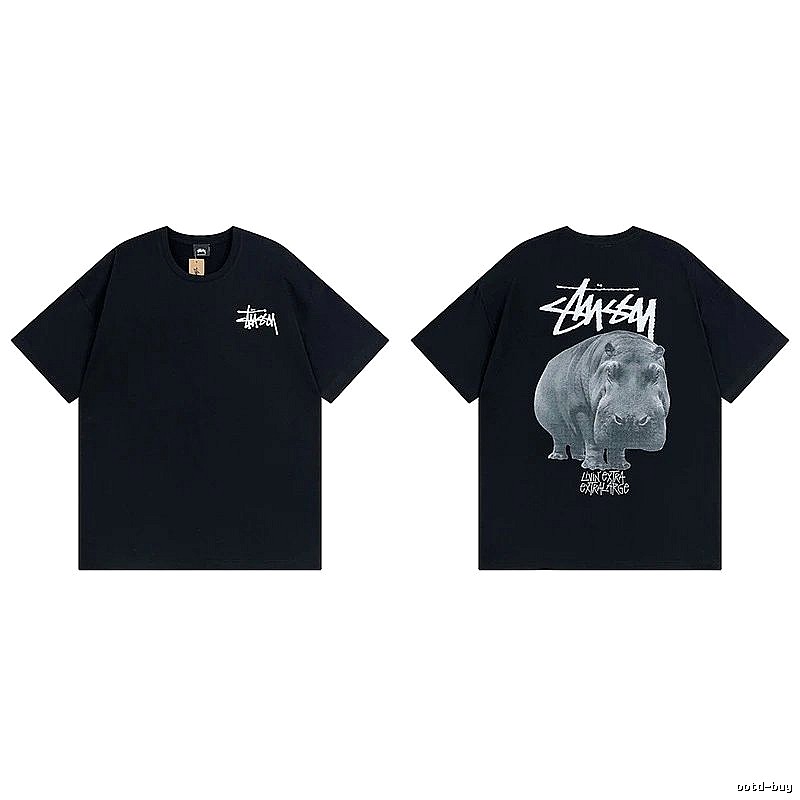Stussy Black Spider Graphic T-Shirt Match Day Logo