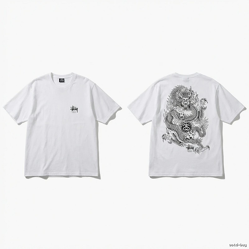 Stussy Chinese-style white T-shirt