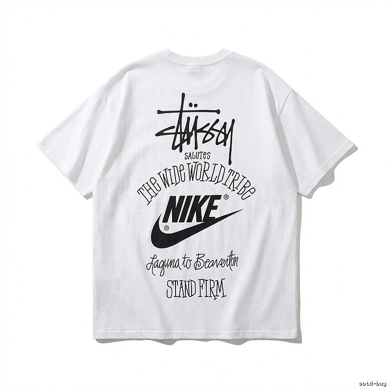 Stussy Co-branded Simple White T-shirt