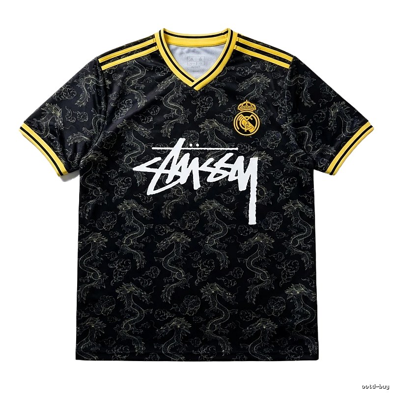 Stussy co-branded style black jersey