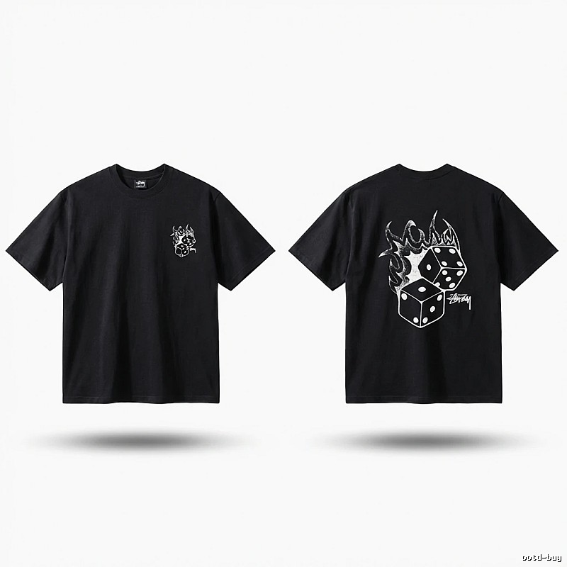 Stussy Dice Print Black T-shirt