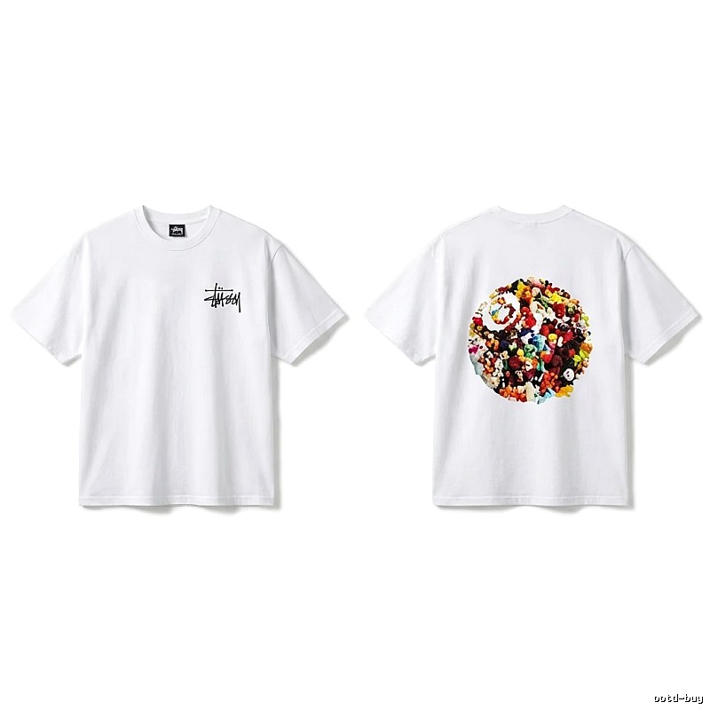Stussy Graffiti Trendy White T-shirt