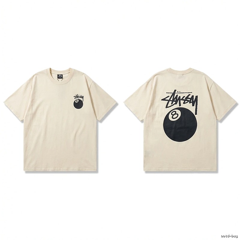 Stussy No.8 Ball Series Retro-Style T-Shirt
