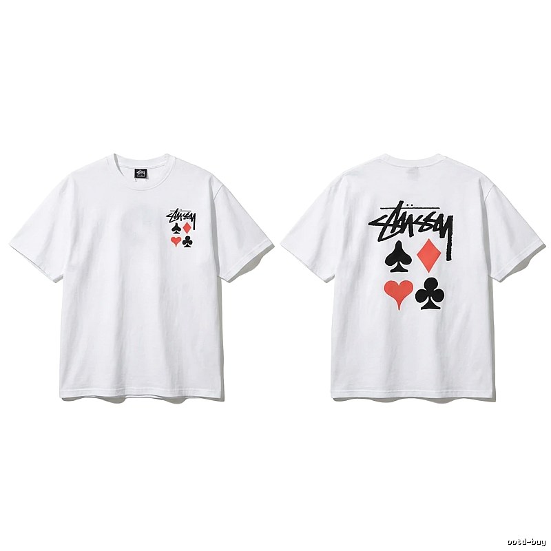 Stussy Playing Card Style White T-Shirt
