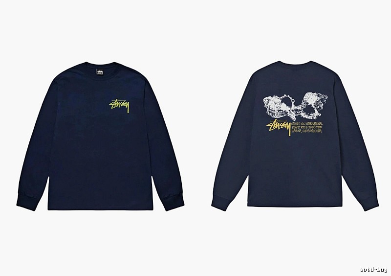 Stussy Skull Print Dark Style Long-sleeve