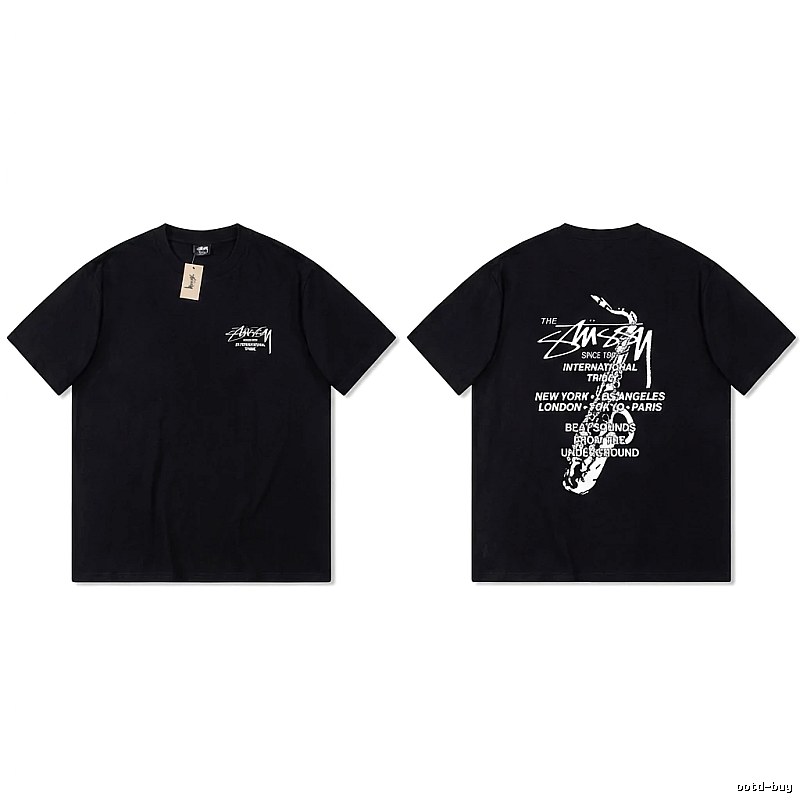 Stussy trendy and cool style black T-shirt