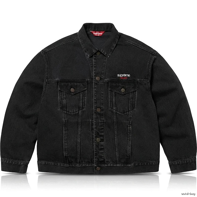 Supreme denim-style black jacket