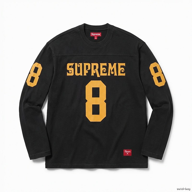 Supreme No.8 Retro Style Black T-shirt