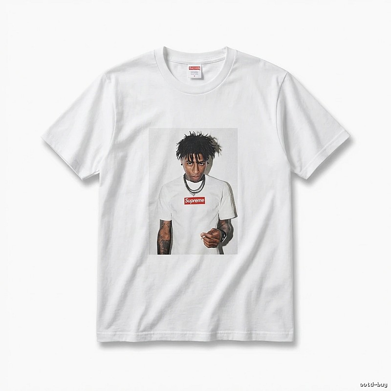 Supreme Portrait Print Style White T-shirt