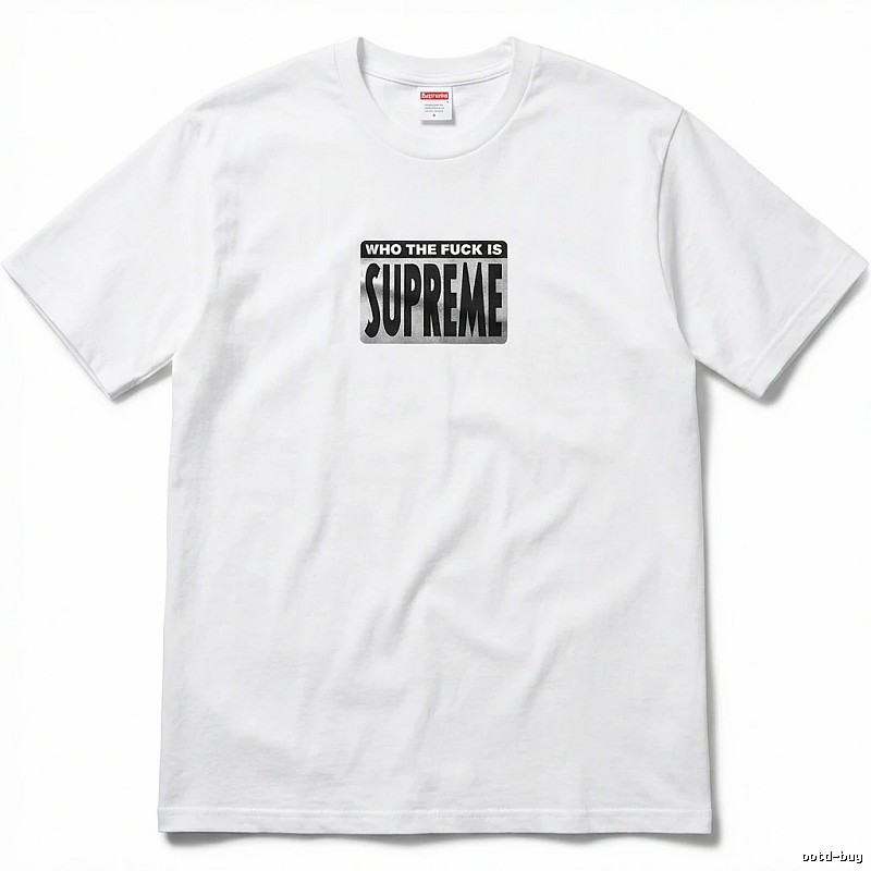 Supreme - printed trendy brand white T - shirt