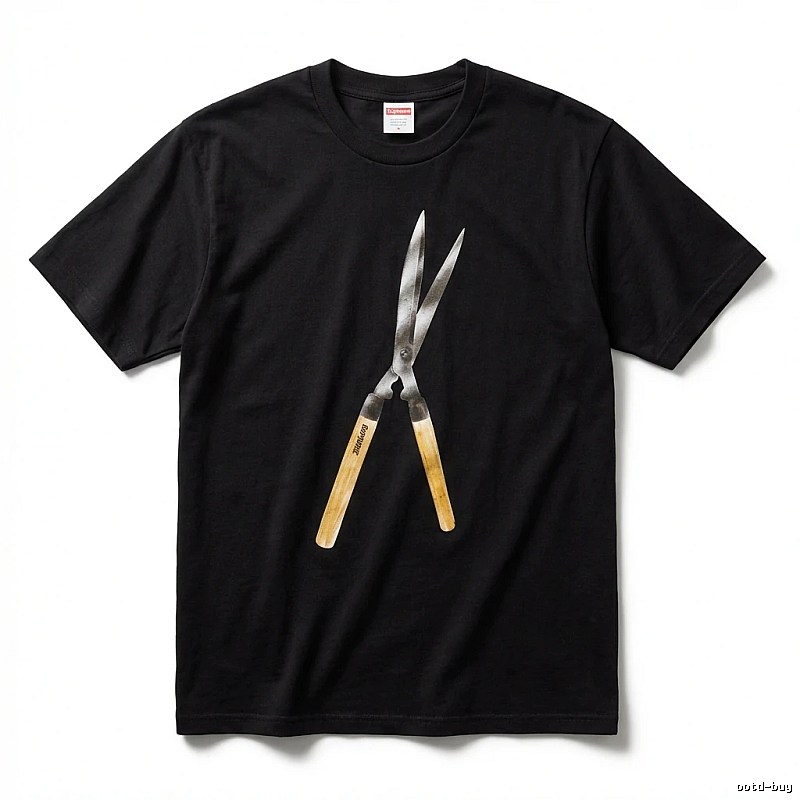 Supreme Scissors Print Black T-shirt