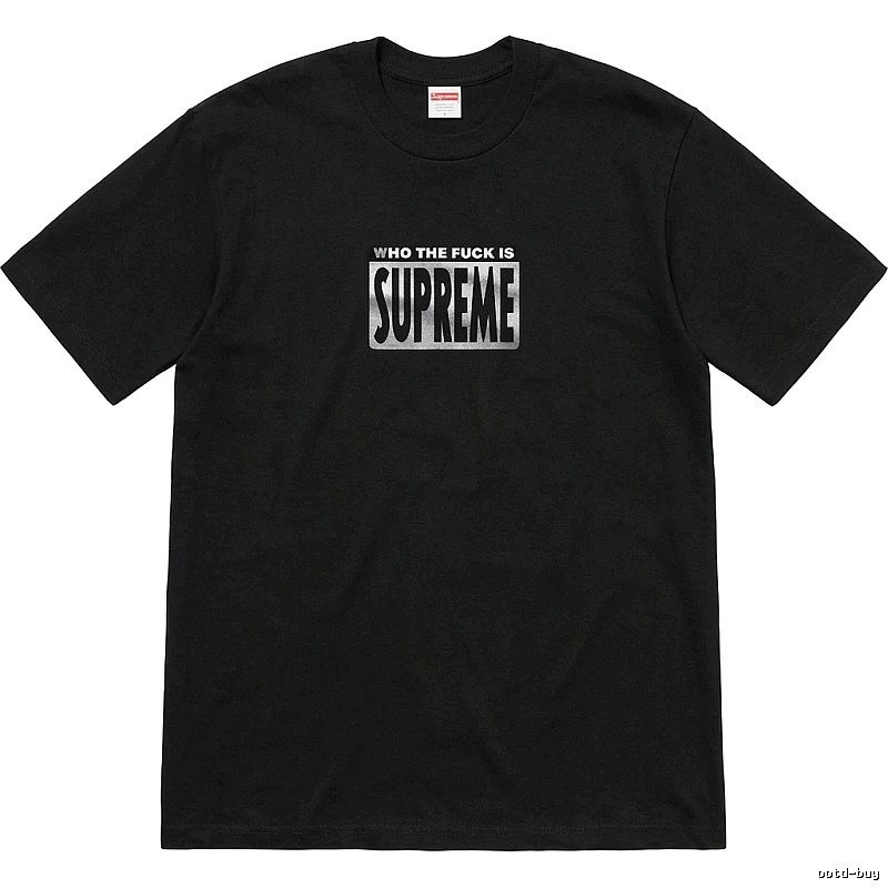 Supreme trendy and cool black short-sleeved shirt