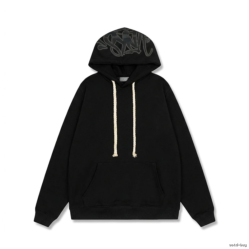 SynaWorld graffiti-style black hoodie