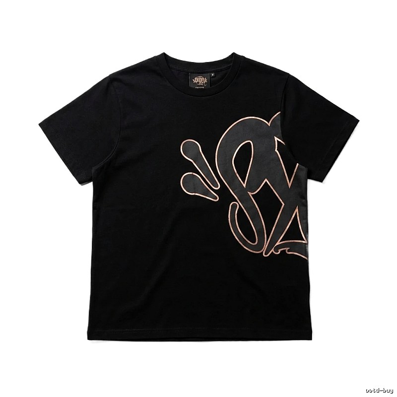 SynaWorld Trendy and Cool Style Black T-shirt