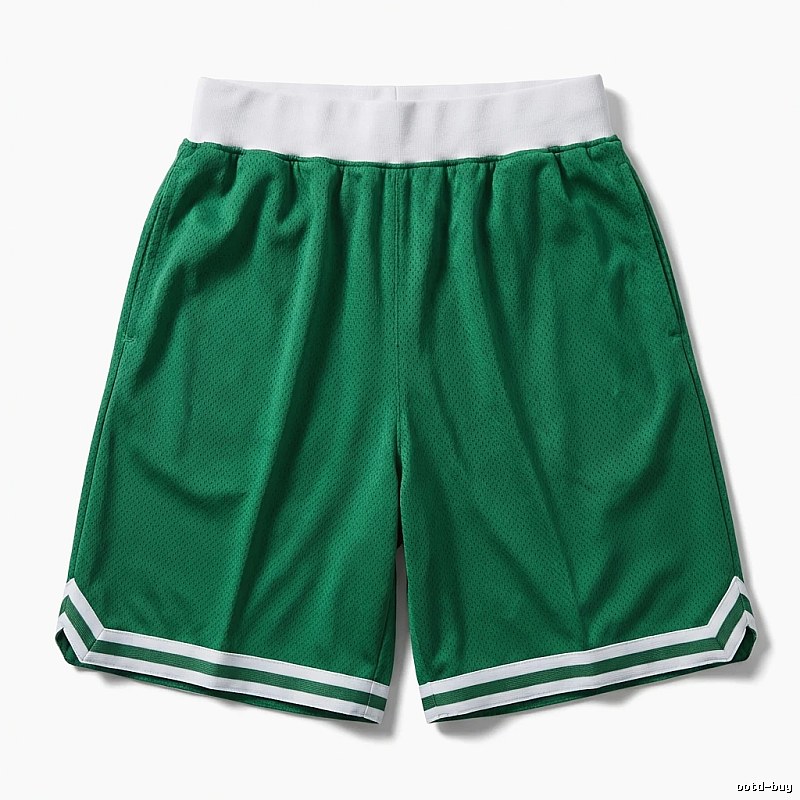 Tatum green and white retro-style shorts