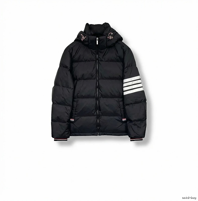 Thom Browne Four - Bar Classic Black Down Jacket