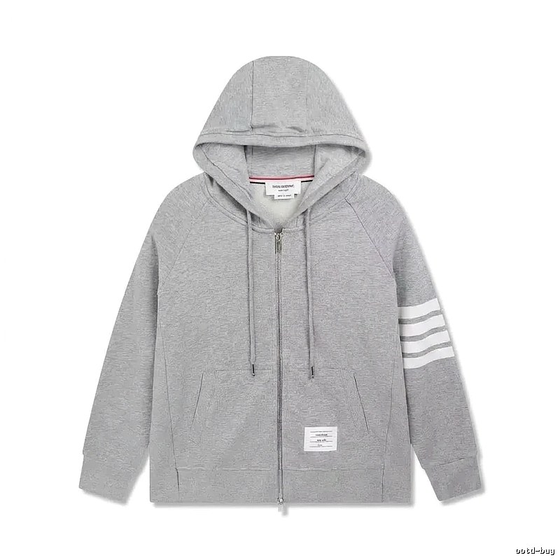 Thom Browne's classic grey hoodie