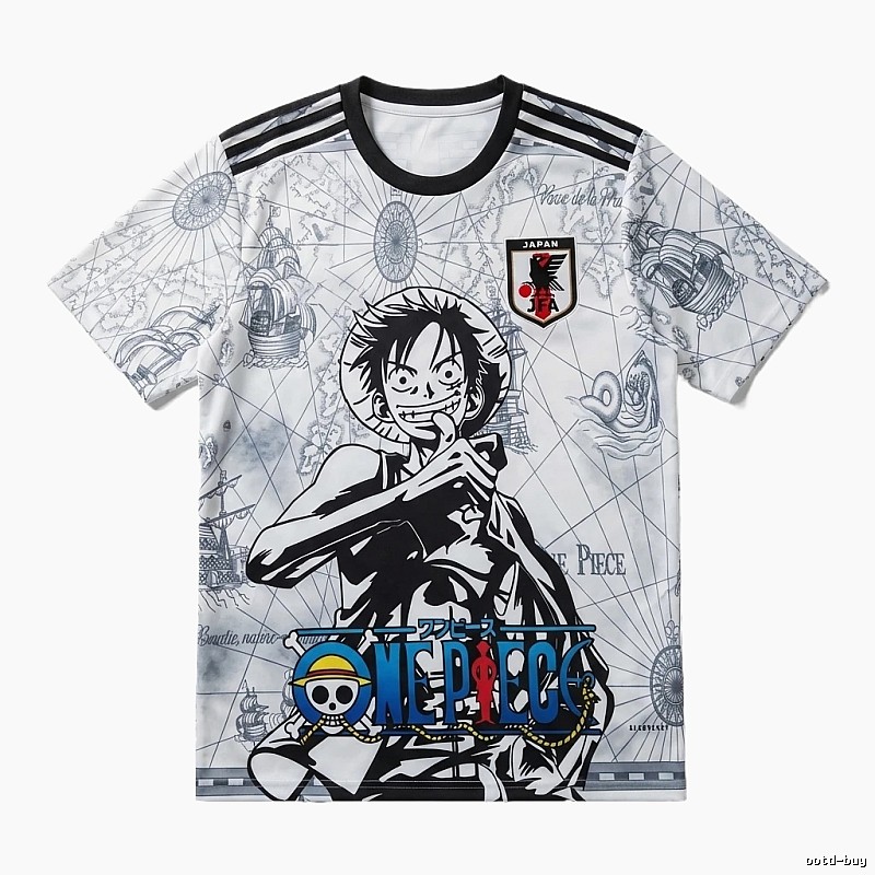 Tokyo Ghoul x One Piece Co-branded Black and White Trendy T-shirt