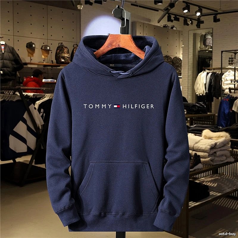Tommy Hilfiger Logo Detail Logo hoodie White Tommy Hilfiger with Relaxed Feel