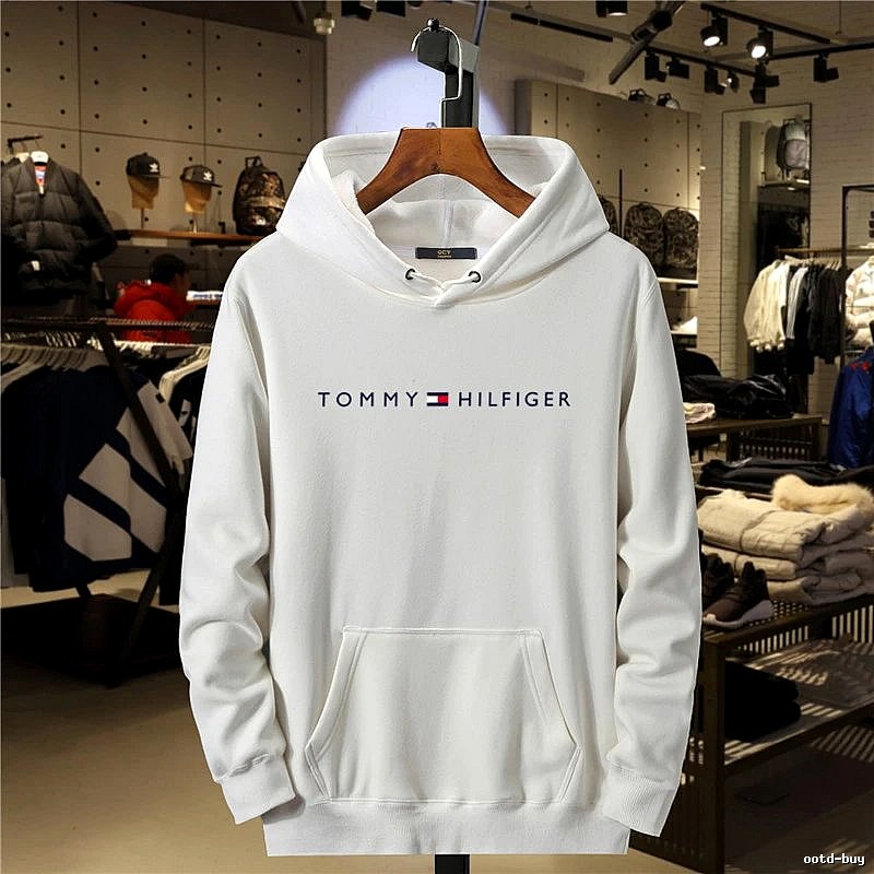 Tommy Hilfiger White Logo Hoodie Resort Wear