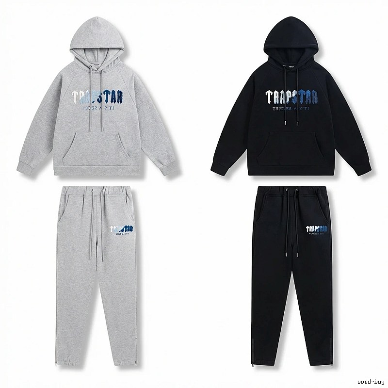 Trapstar Letter Trendy Brand Suit (Grey/Black)