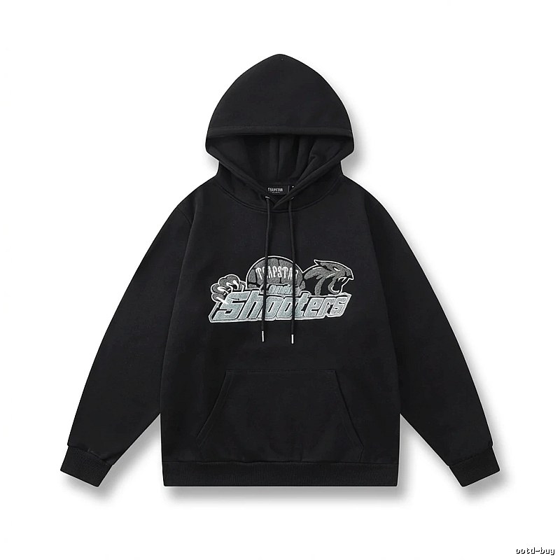 Trapstar - printed trendy and cool black hoodie