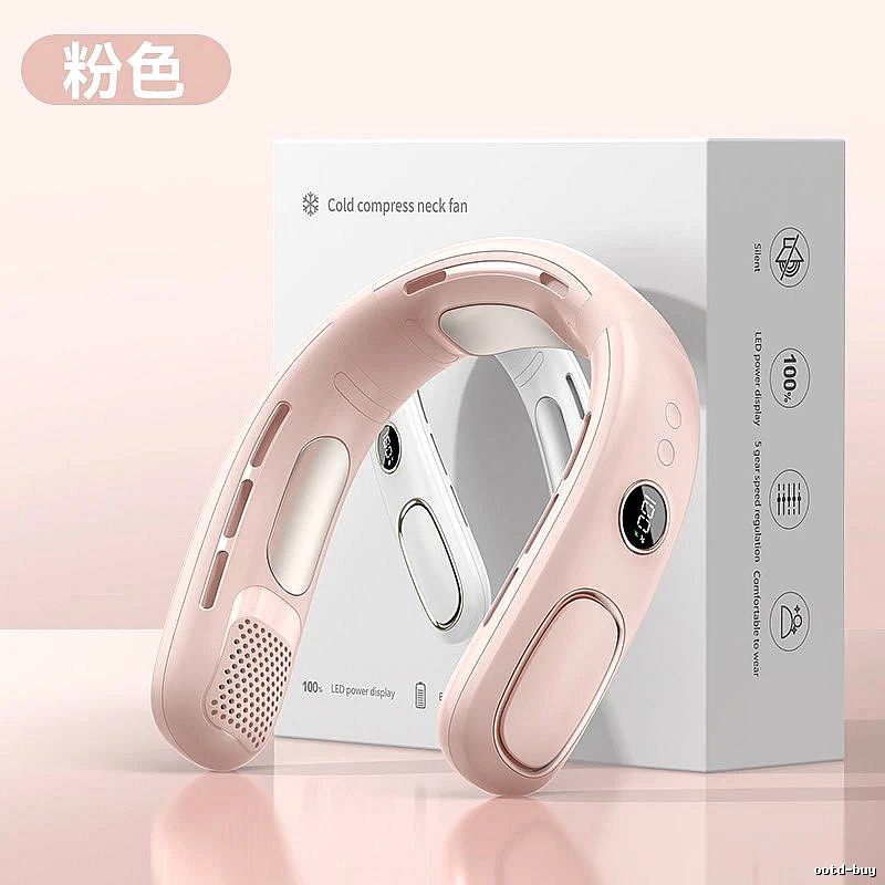 Travel Neck Fan 4000mah Pink