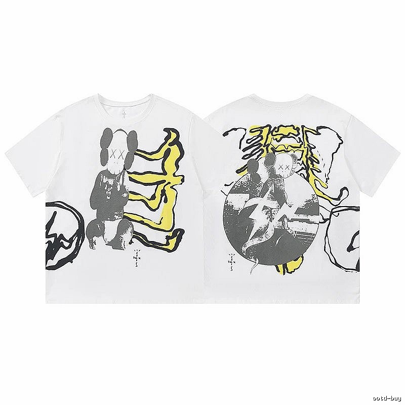 Travis Scott Patterned Graphic T-shirt Brown Travis Scott with Polished Detail