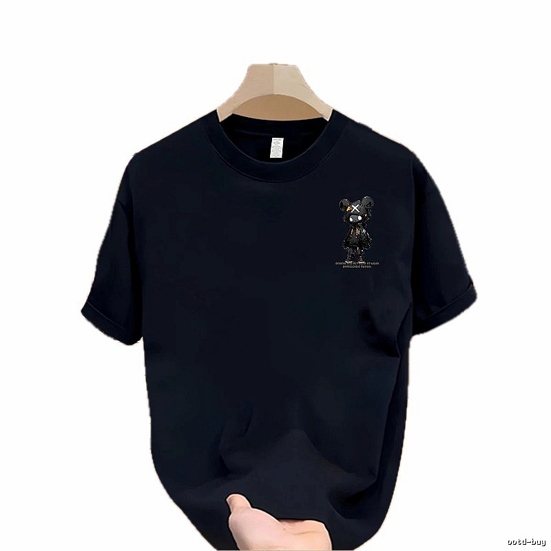 Trendy Brand Gloomy Bear Printed Street Style Navy Blue T-shirt