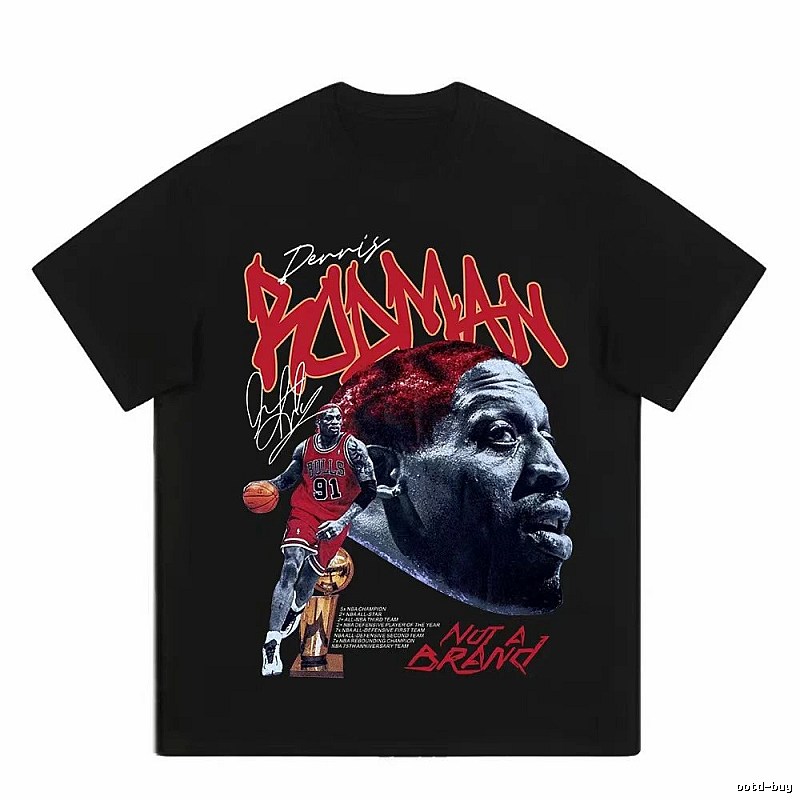 Tupac Resort Portrait graphic T-shirt Black Tupac Collage with Premium Look