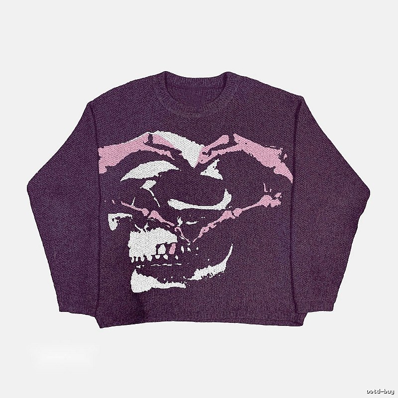 Urban Anime graphic sweater Black Knit Top with Casual Appeal