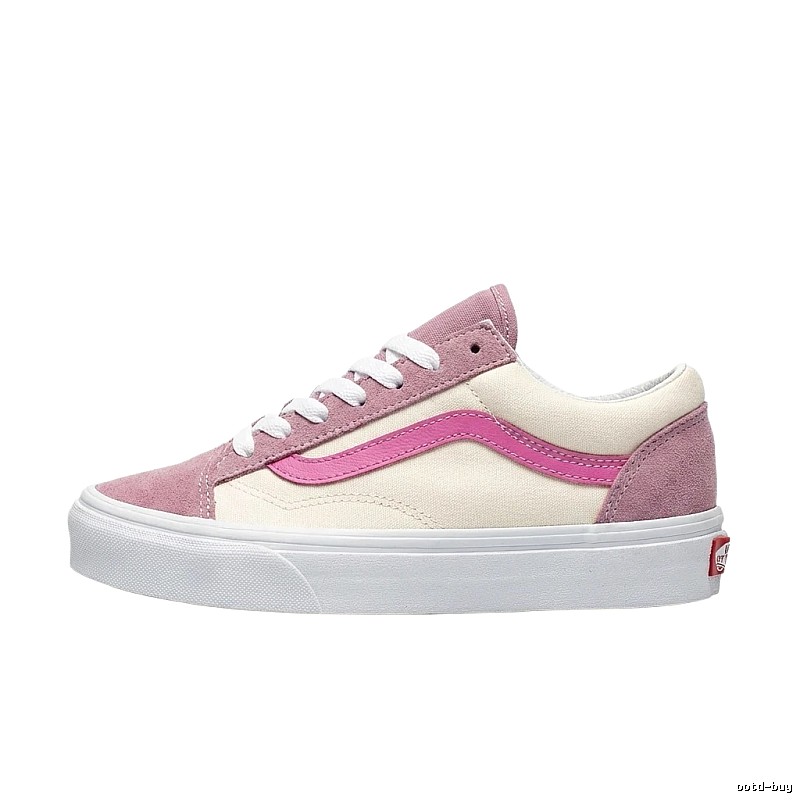 Vans canvas shoes in a pink and white casual style