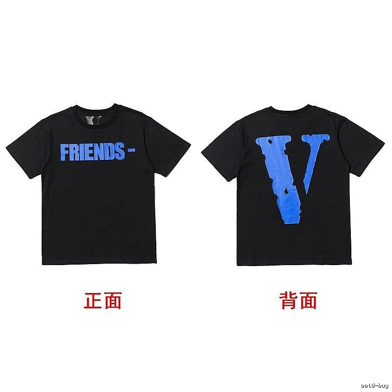 Vlone Daily Logo T-shirt Black Purple Vlone with Visual Detail